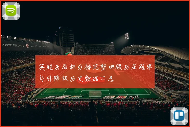 英超历届积分榜完整回顾历届冠军与升降级历史数据汇总